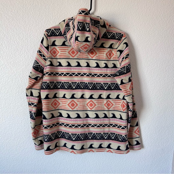 O'Neill Cream and Black Patterned Quarter Zip-Up women’s Small Hoodie Sweater - Picture 2 of 10